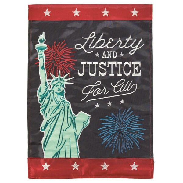 Recinto 13 x 18 in. Liberty Justic for All Polyester Printed Garden Flag RE3467278